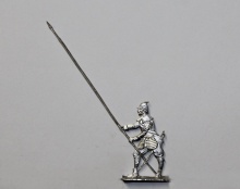 Pikenier mit Helm in Auslage 3. Glied